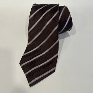 Luigi Borrelli Napoli 100% Silk Neck Tie Made in Italy Brown Pink Blue JP